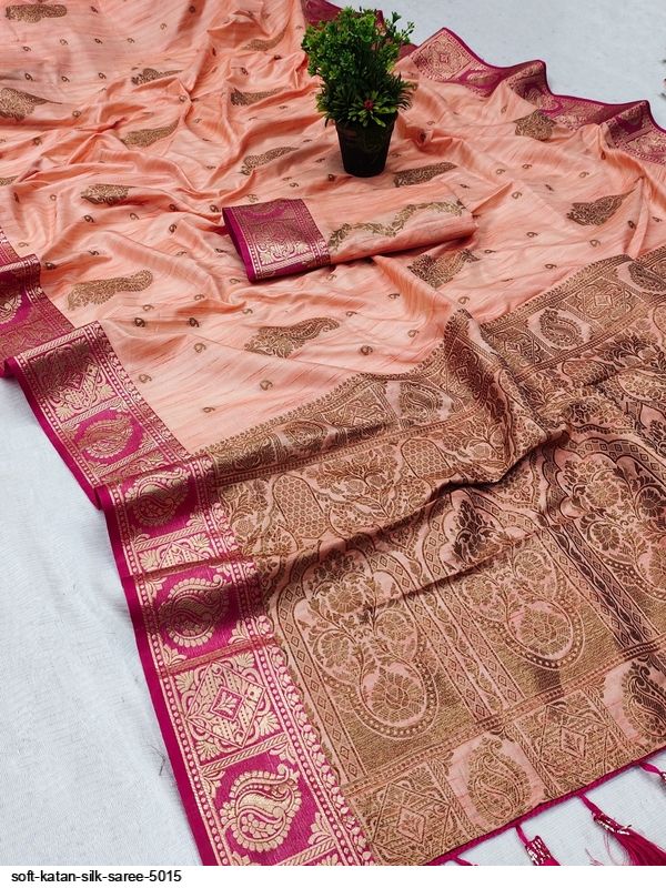 Soft Katan Silk Saree 5015