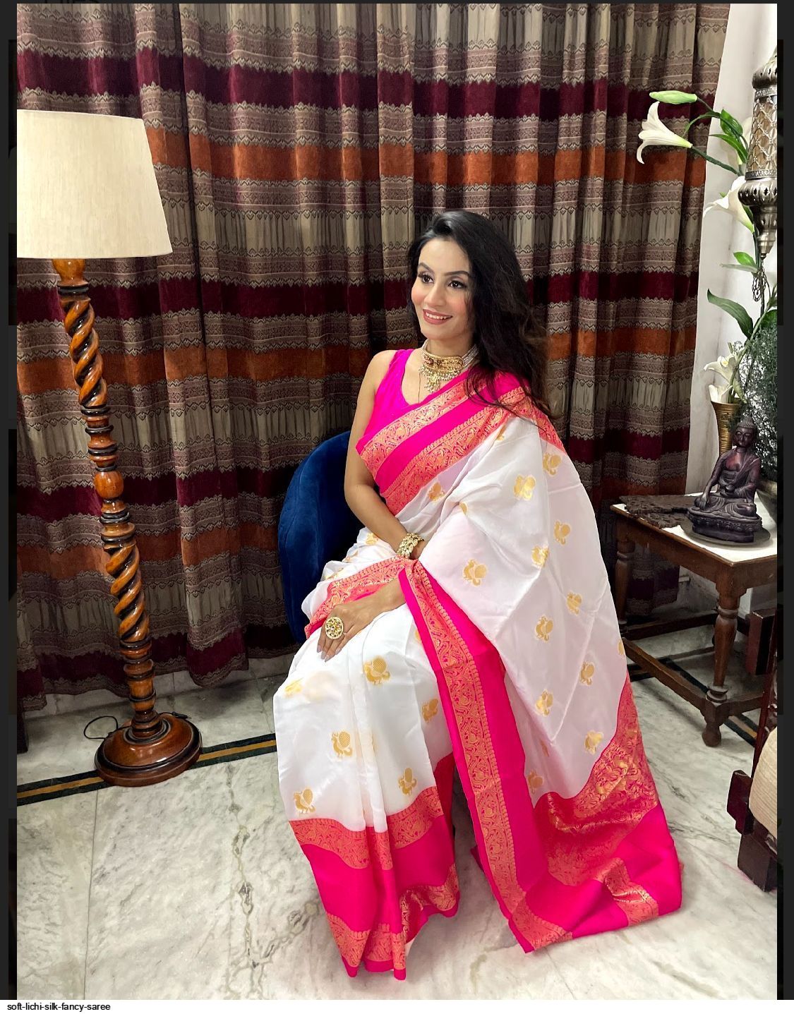 Soft Lichi Silk FANCY SAREE