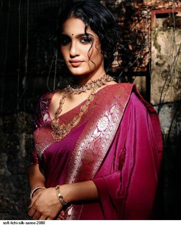 SOFT LICHI SILK SAREE 2080