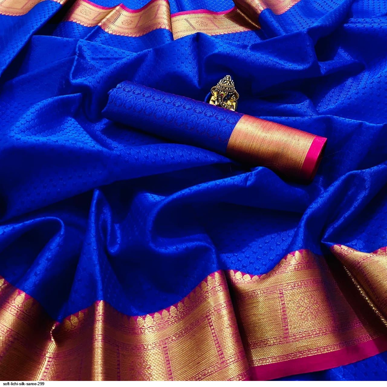 SOFT LICHI SILK SAREE 299 B