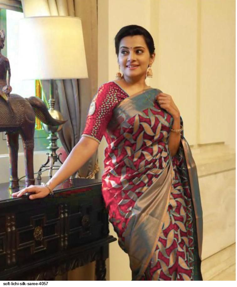 SOFT LICHI SILK SAREE 4057 D