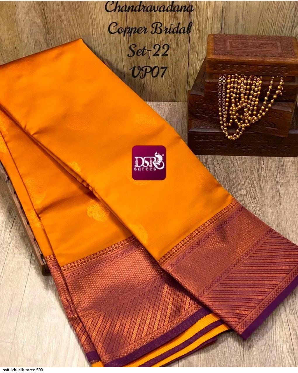 SOFT LICHI SILK SAREE 590 D