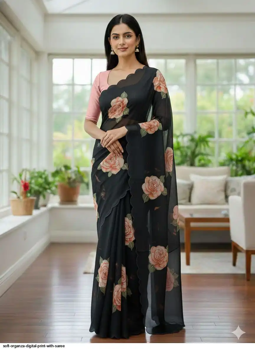 SOFT ORGANZA DIGITAL PRINT WITH SAREE 2