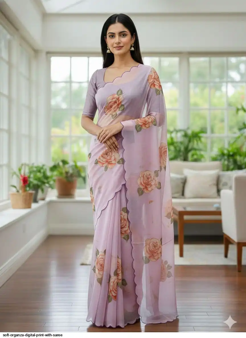 SOFT ORGANZA DIGITAL PRINT WITH SAREE 3