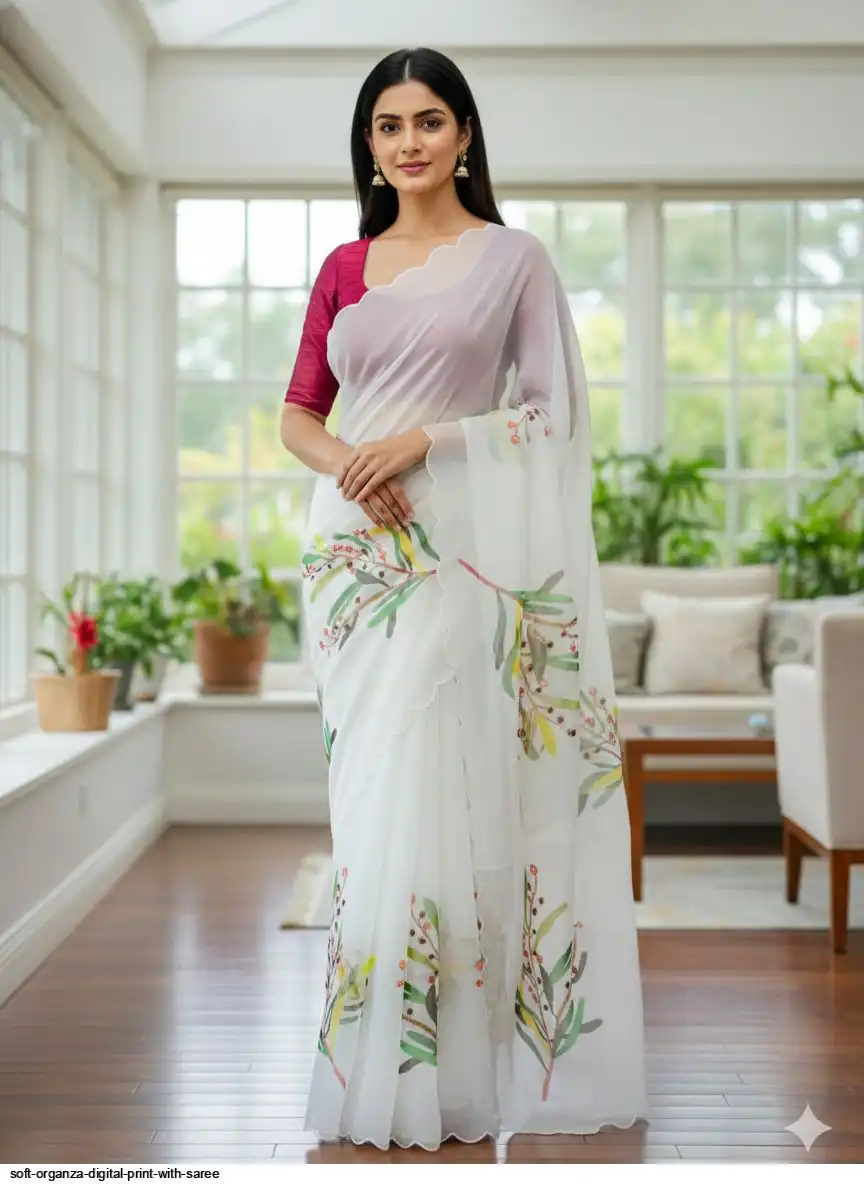 SOFT ORGANZA DIGITAL PRINT WITH SAREE 4
