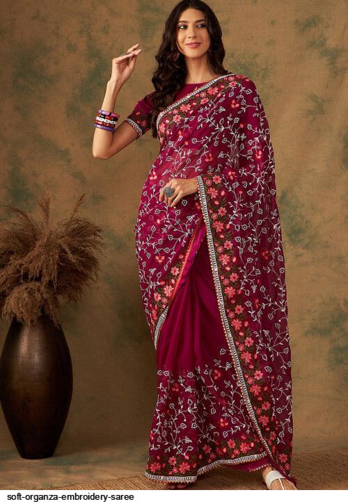 RAMYA JARDOSHI ORGANZA SAREE