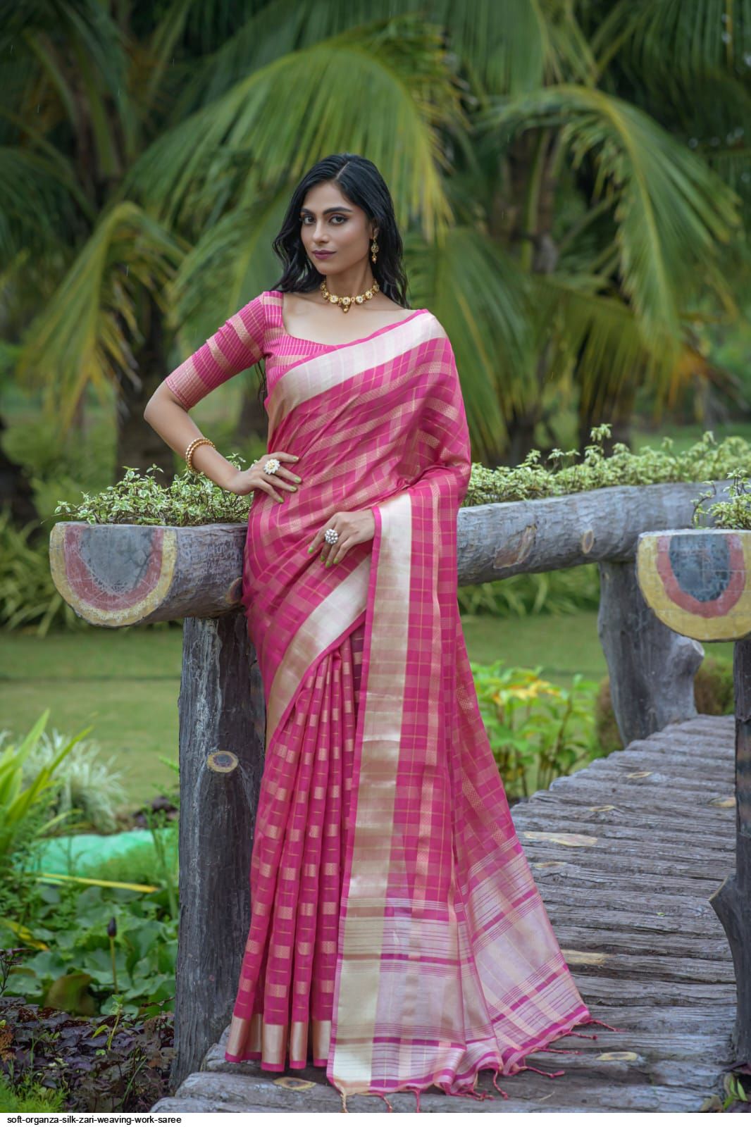 Soft Organza Silk Zari Weaving Work Saree