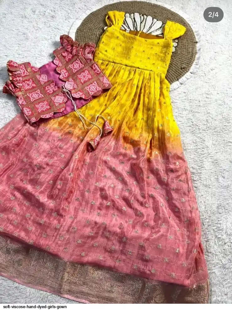 SOFT VISCOSE HAND DYED GIRLS GOWN B