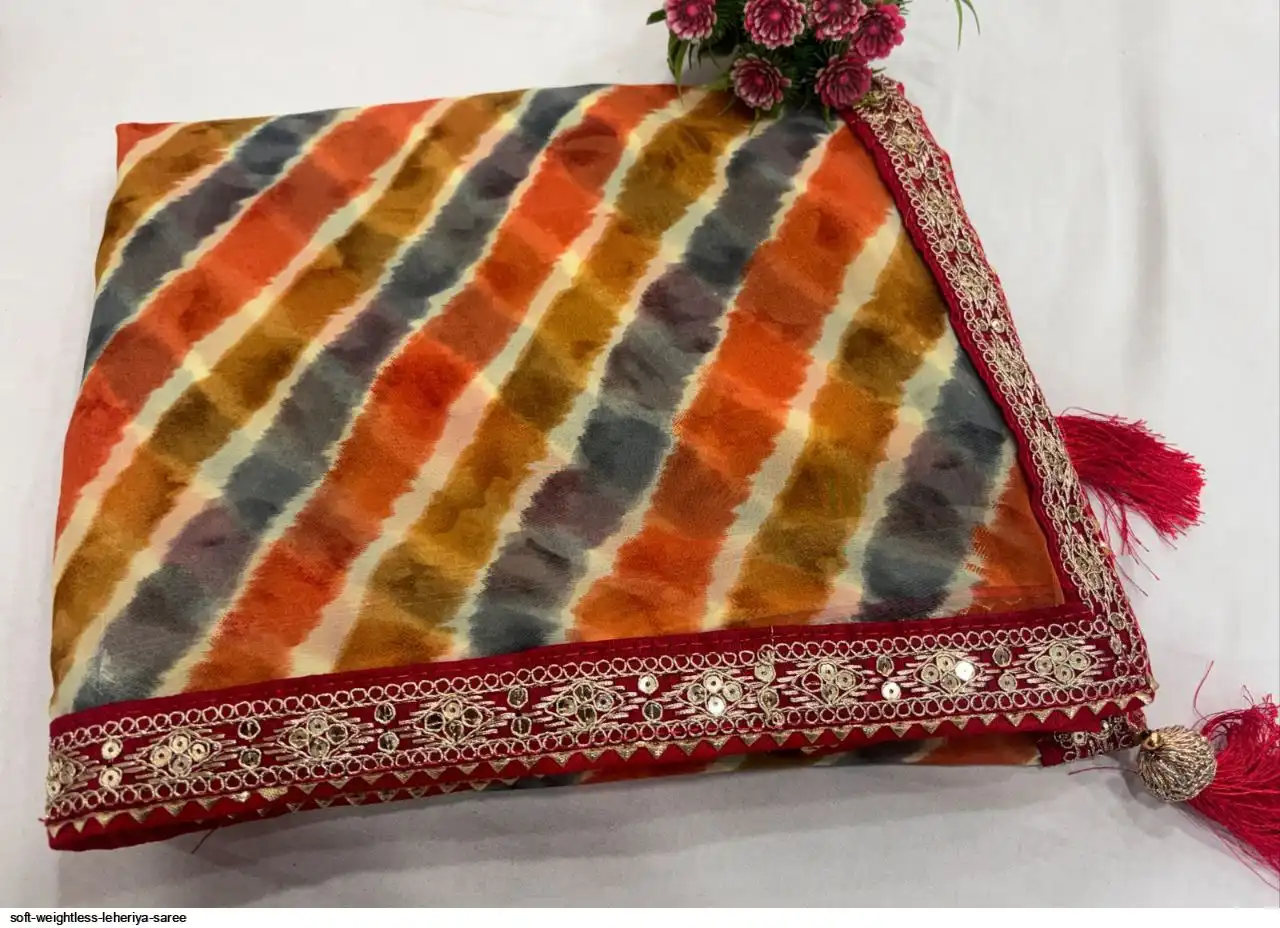 SOFT WEIGHTLESS LEHERIYA SAREE 1