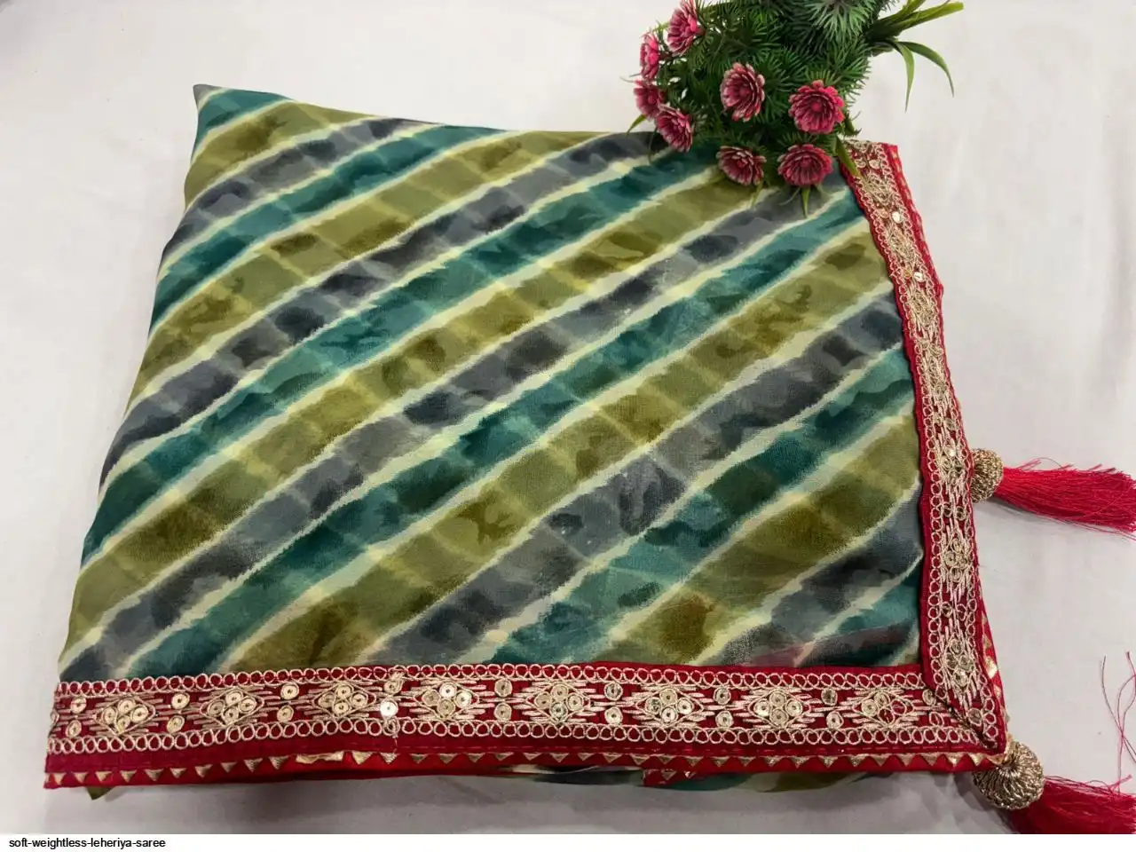 SOFT WEIGHTLESS LEHERIYA SAREE 2