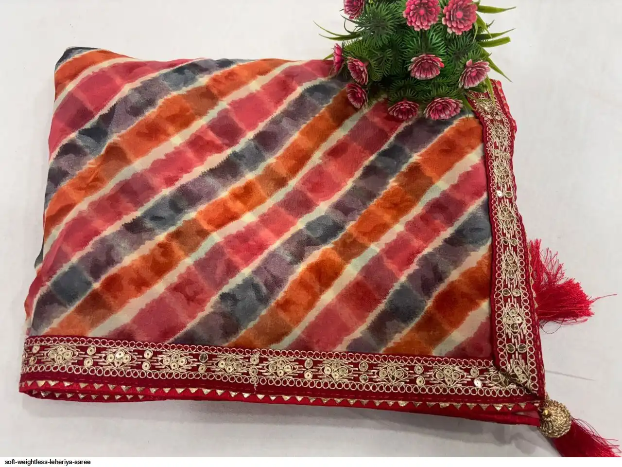SOFT WEIGHTLESS LEHERIYA SAREE 3