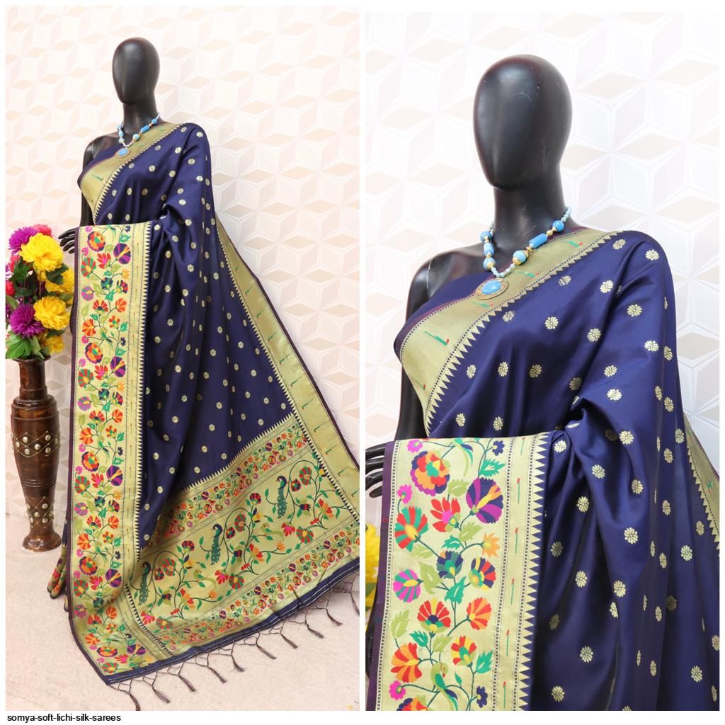 SOMYA SOFT LICHI SILK SAREES G