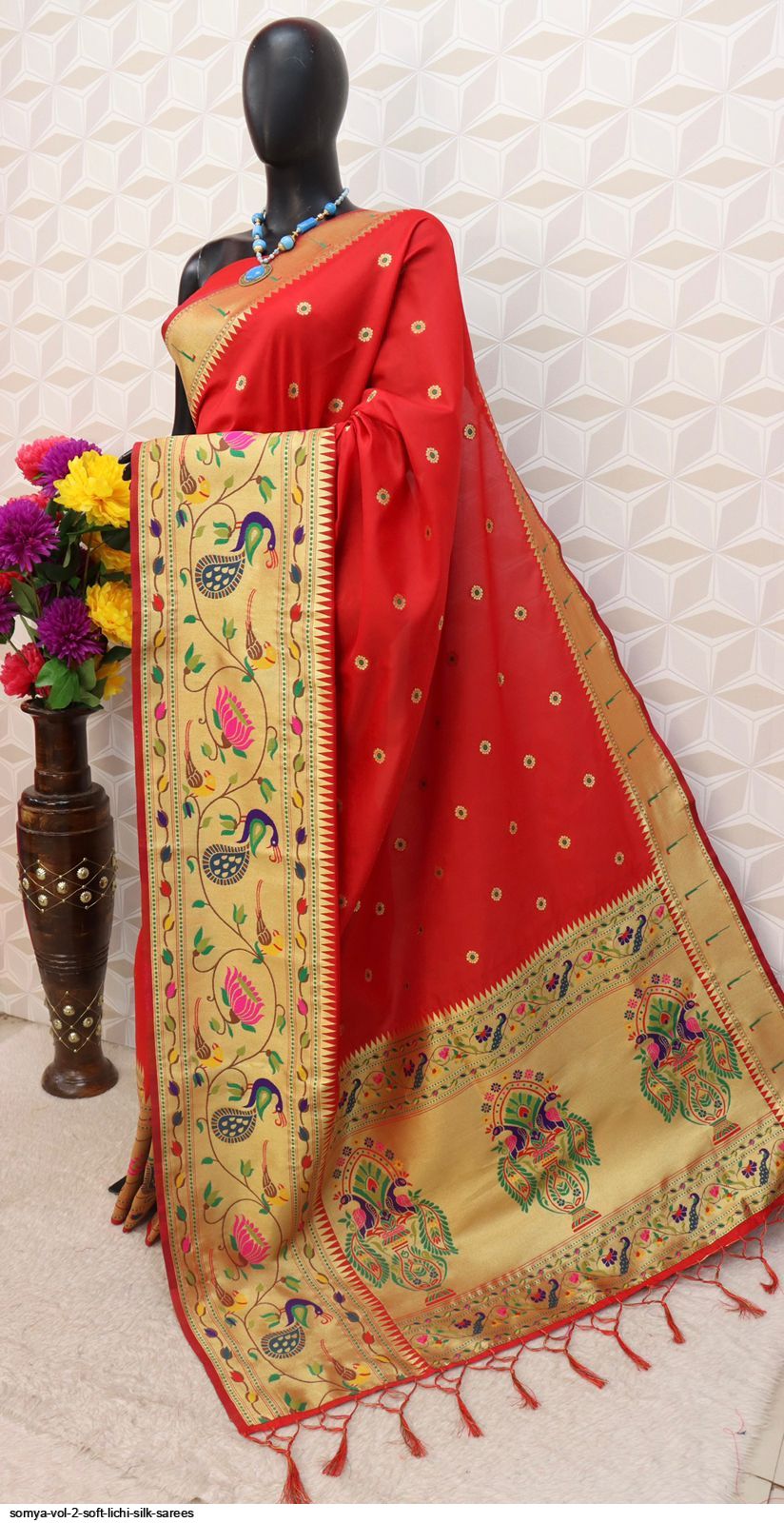 SOMYA VOL 2 SOFT LICHI SILK SAREES C