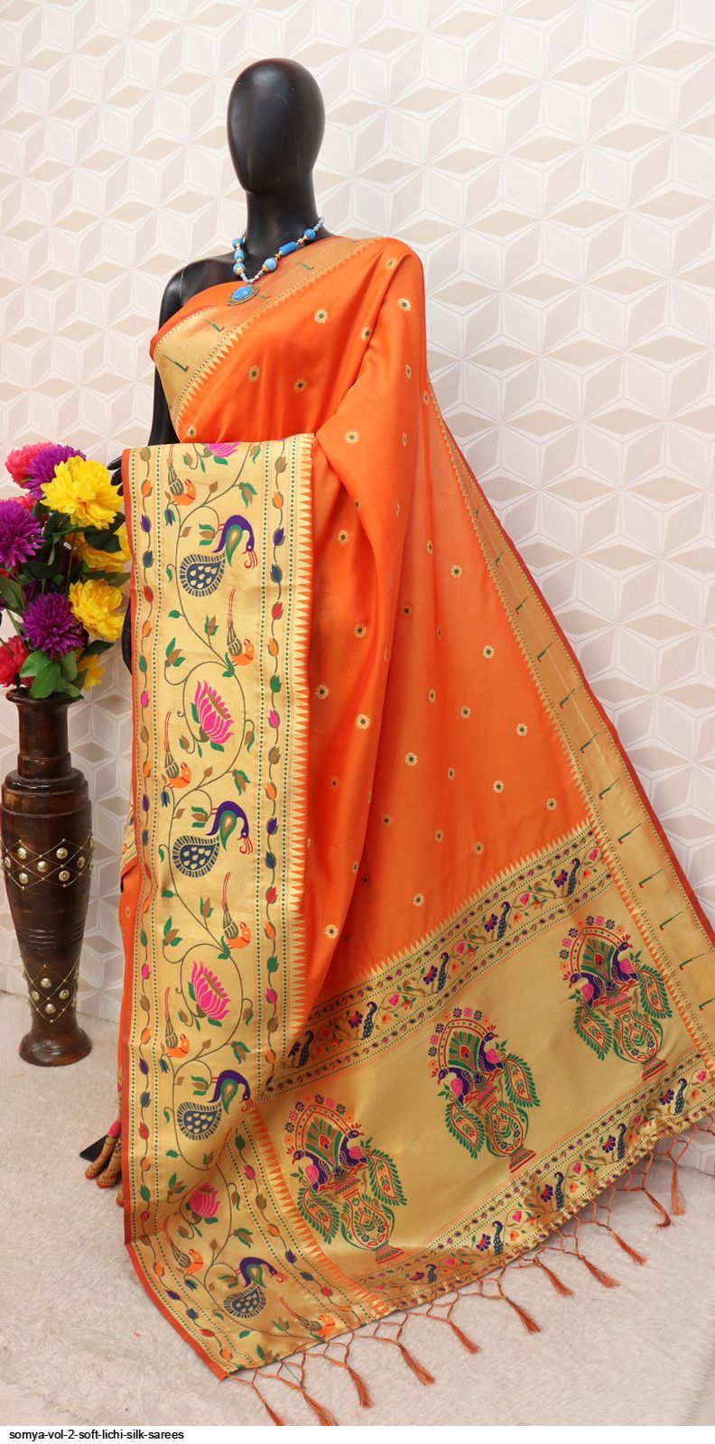 SOMYA VOL 2 SOFT LICHI SILK SAREES F