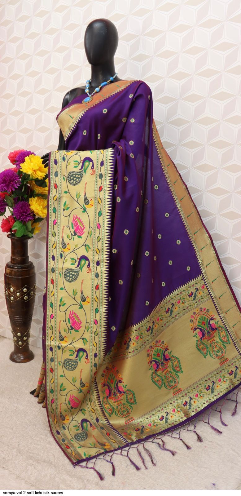 SOMYA VOL 2 SOFT LICHI SILK SAREES E