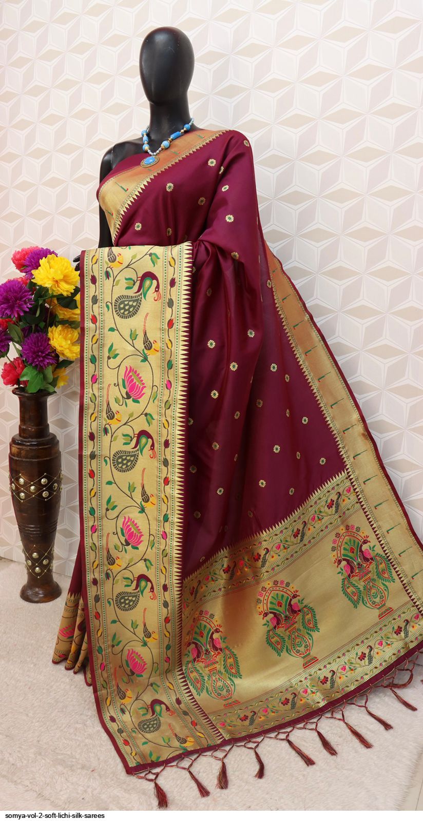 SOMYA VOL 2 SOFT LICHI SILK SAREES G