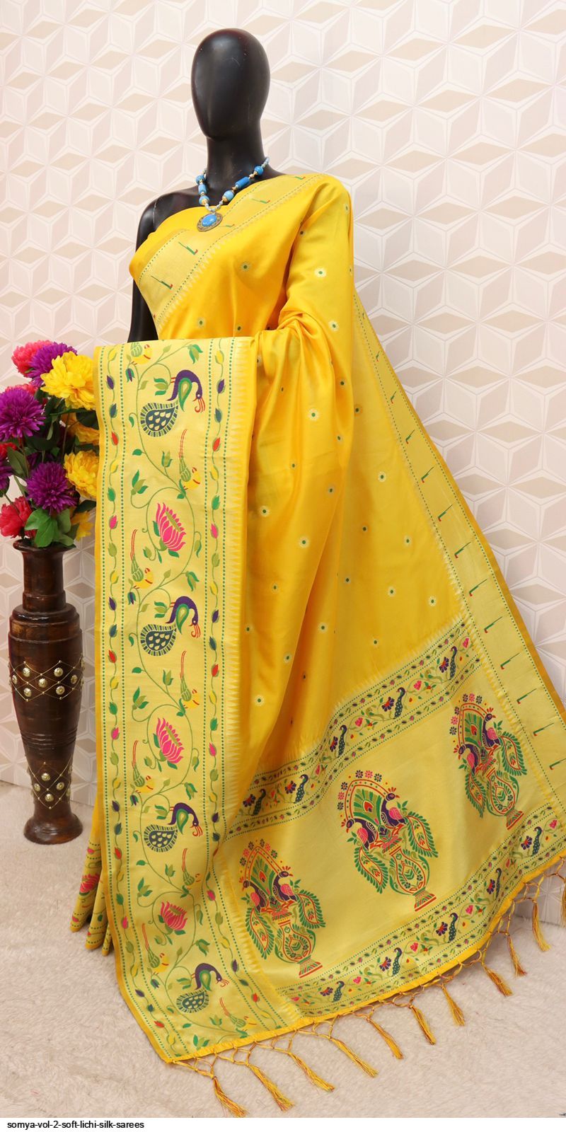 SOMYA VOL 2 SOFT LICHI SILK SAREES B