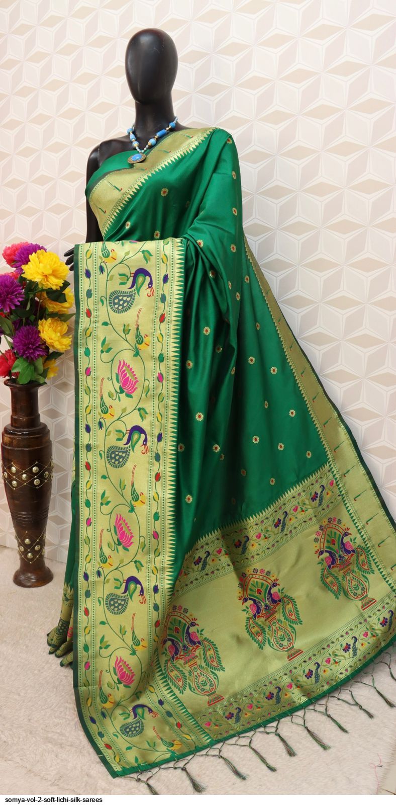SOMYA VOL 2 SOFT LICHI SILK SAREES A