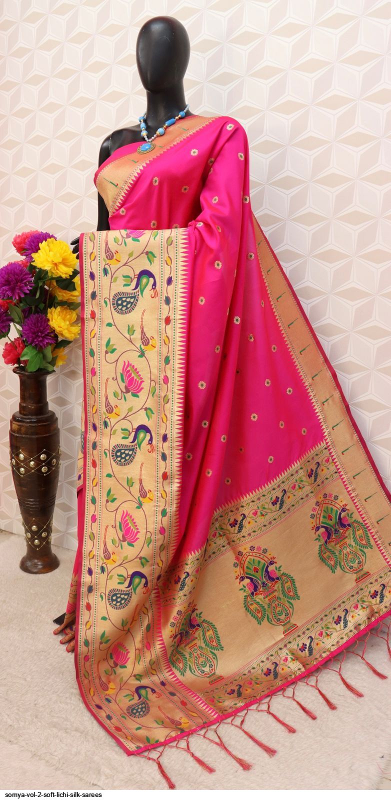 SOMYA VOL 2 SOFT LICHI SILK SAREES D