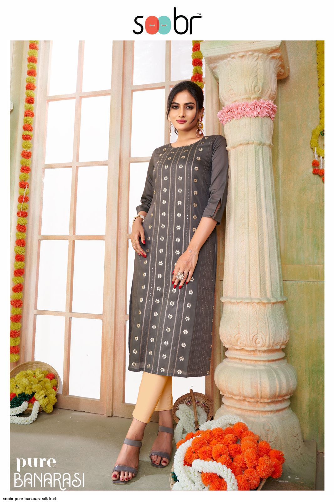 SOOBR PURE BANARASI SILK Kurti
