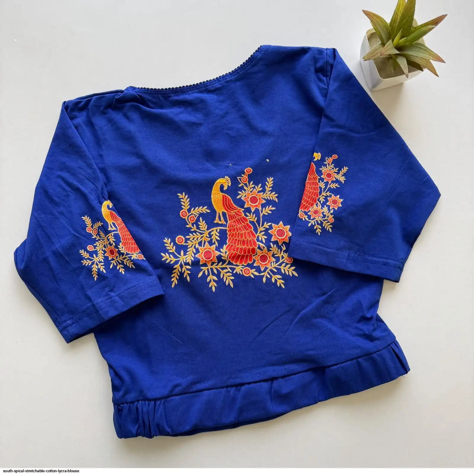 SOUTH SPICAL STRETCHABLE COTTON LYCRA BLOUSE 4