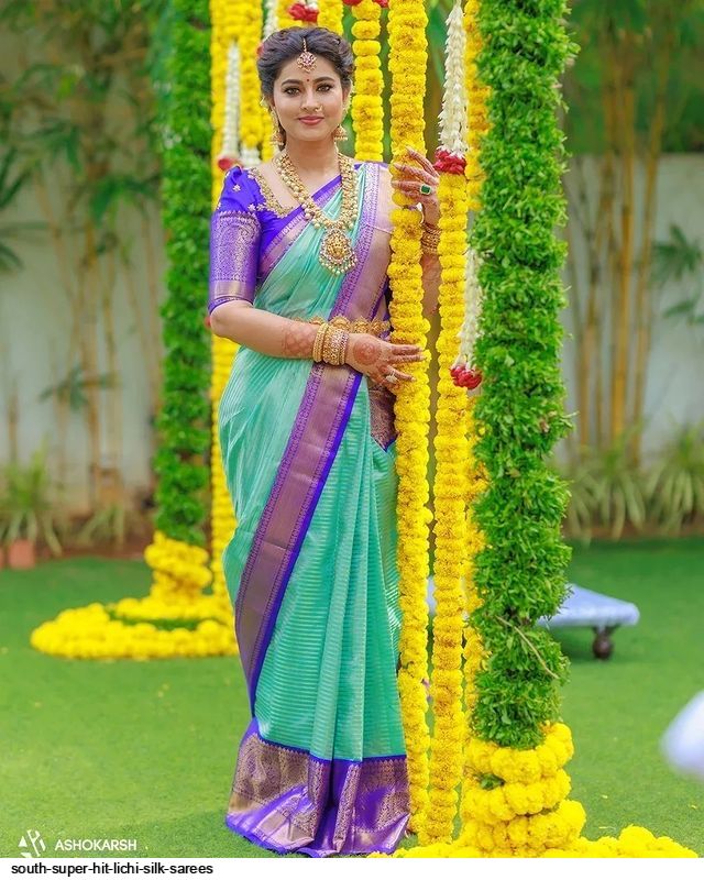 SOUTH SUPER HIT LICHI SILK SAREES
