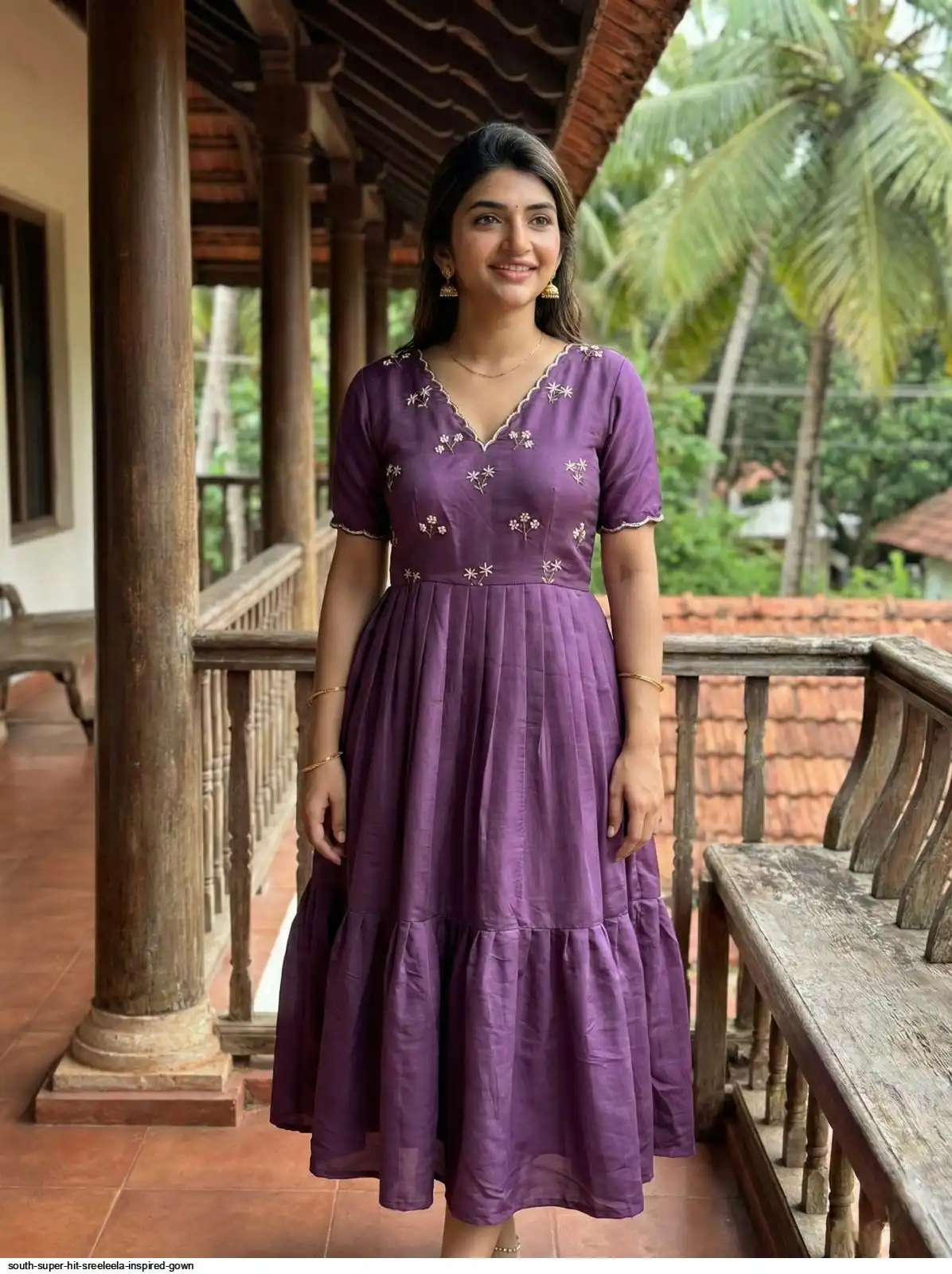 SOUTH SUPER HIT SREELEELA INSPIRED GOWN 2