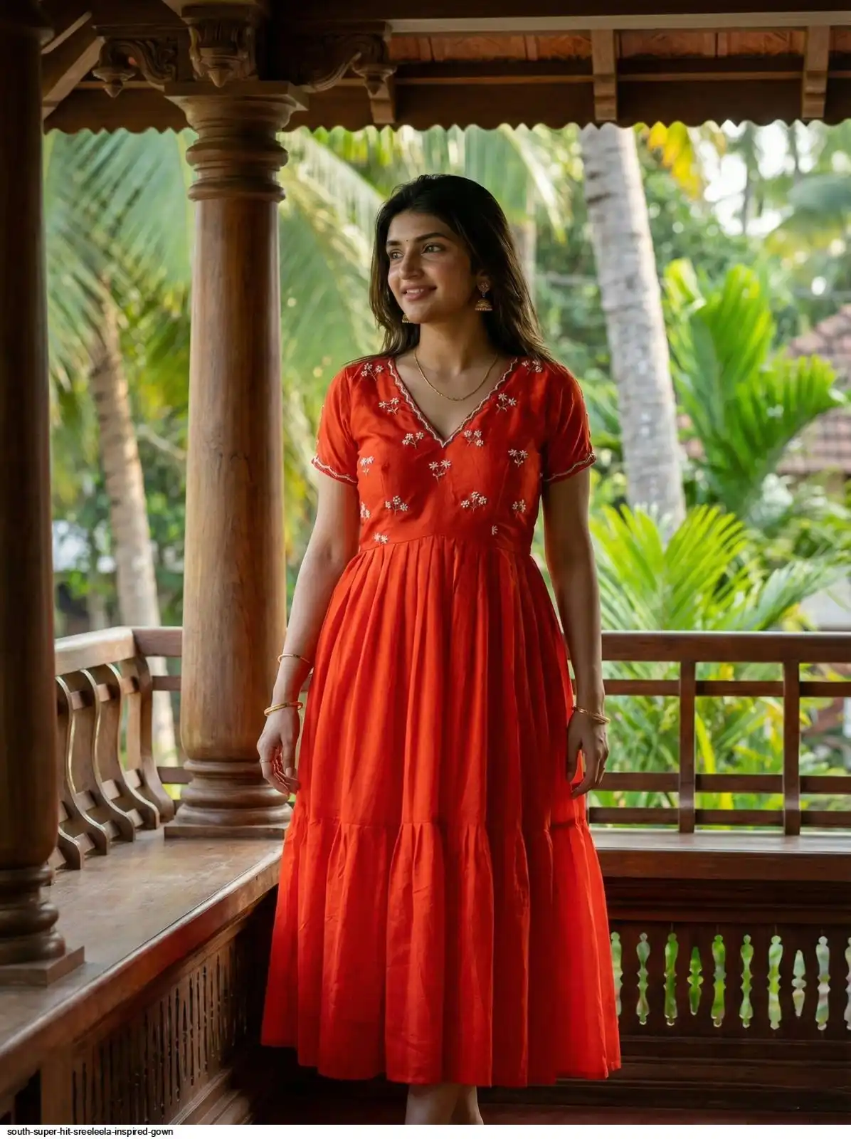 SOUTH SUPER HIT SREELEELA INSPIRED GOWN 1