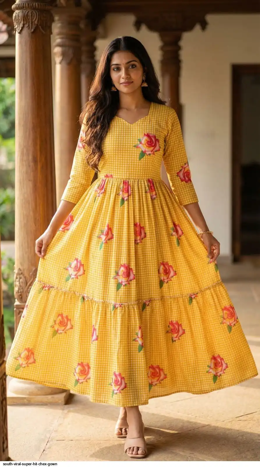 SOUTH VIRAL SUPER HIT CHEX GOWN C
