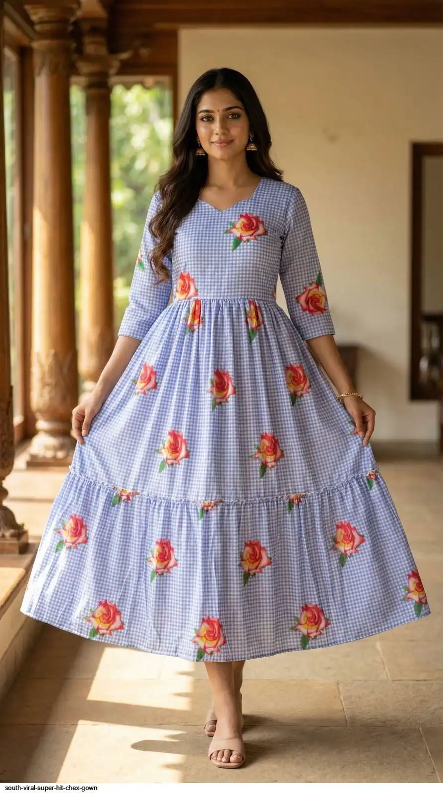 SOUTH VIRAL SUPER HIT CHEX GOWN D