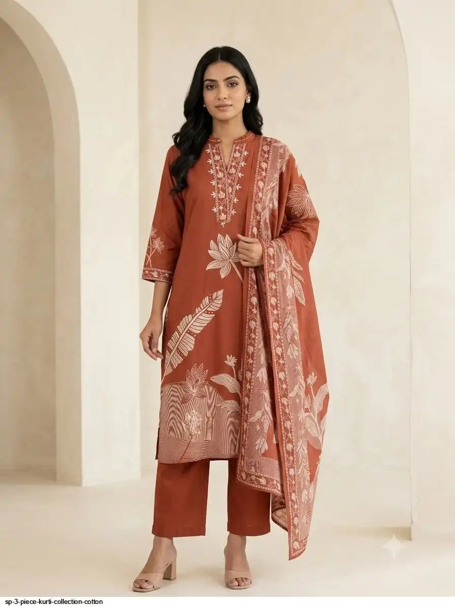 SP 3 PIECE KURTI COLLECTION COTTON E