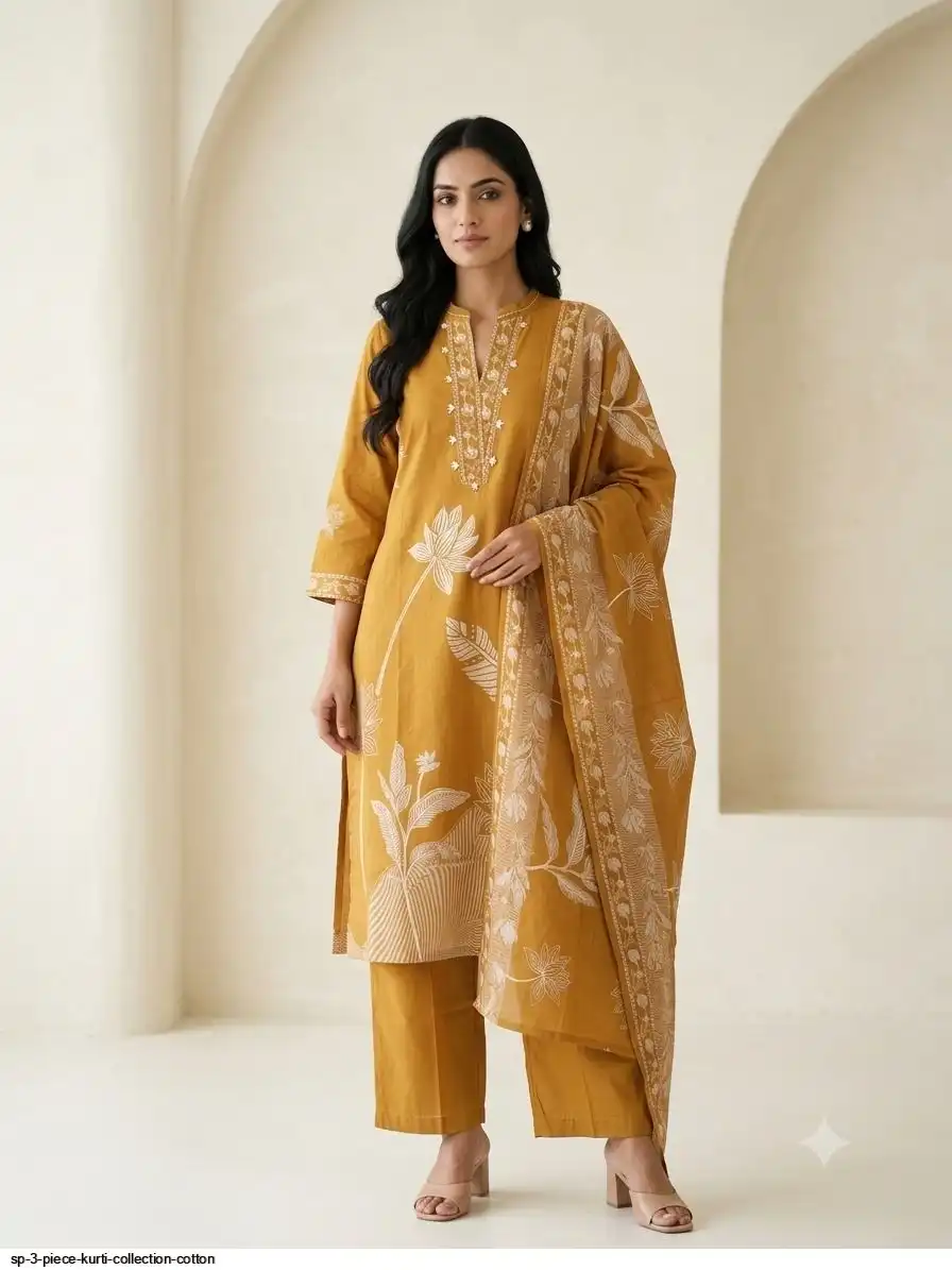 SP 3 PIECE KURTI COLLECTION COTTON C