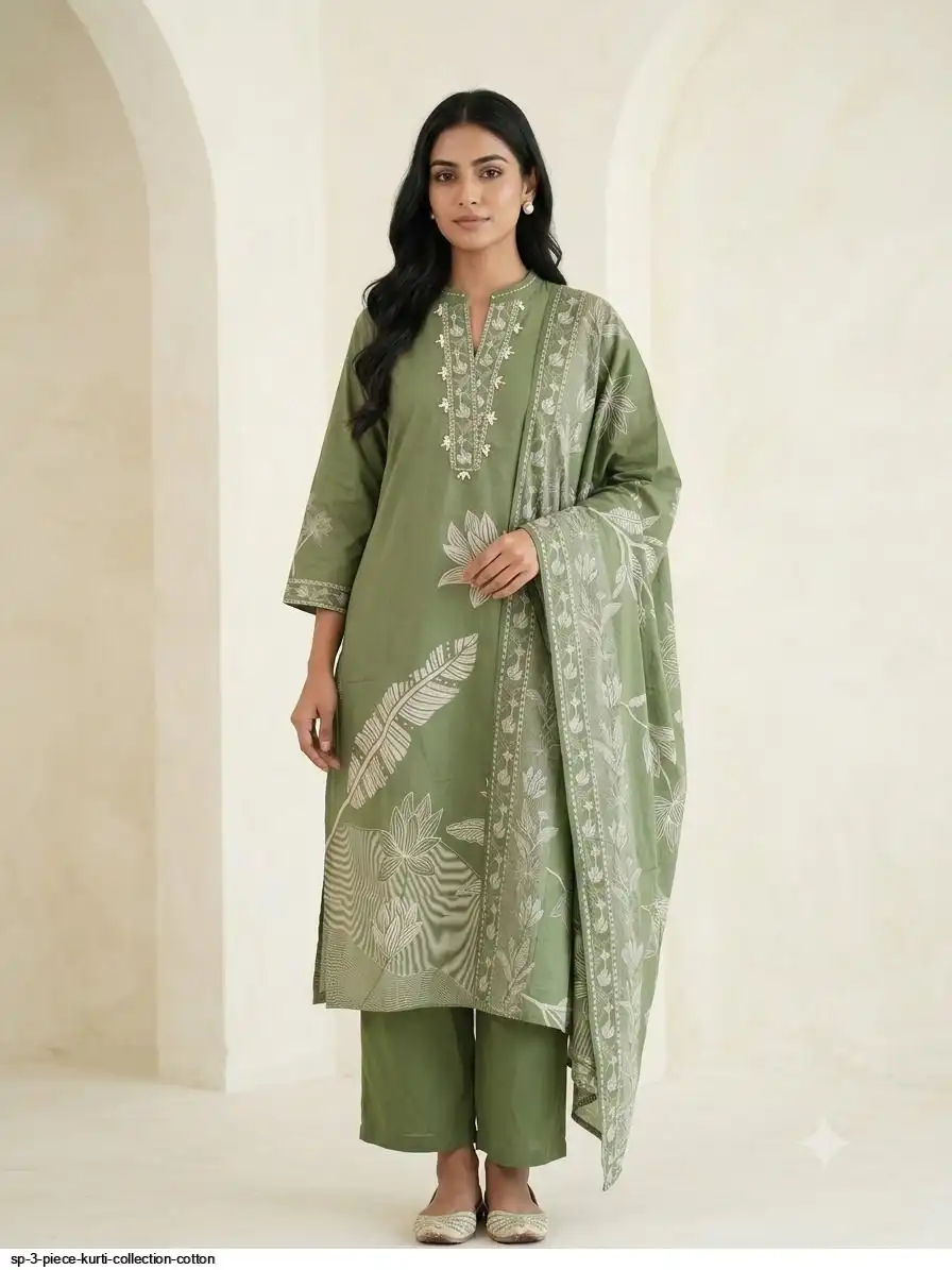 SP 3 PIECE KURTI COLLECTION COTTON D