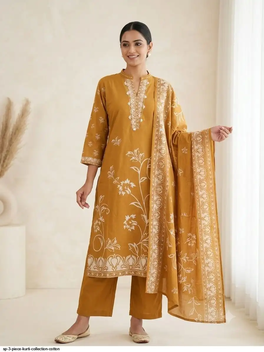 SP 3 PIECE KURTI COLLECTION COTTON H