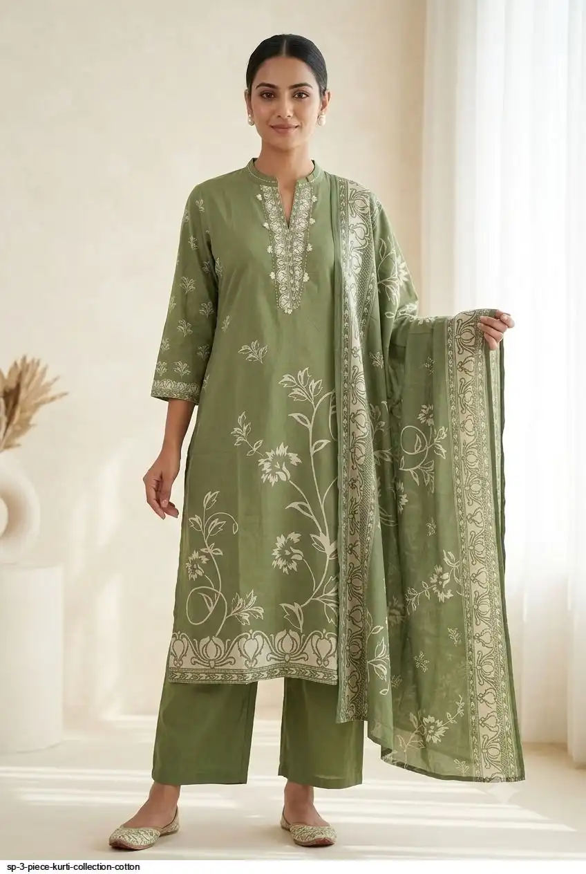 SP 3 PIECE KURTI COLLECTION COTTON I