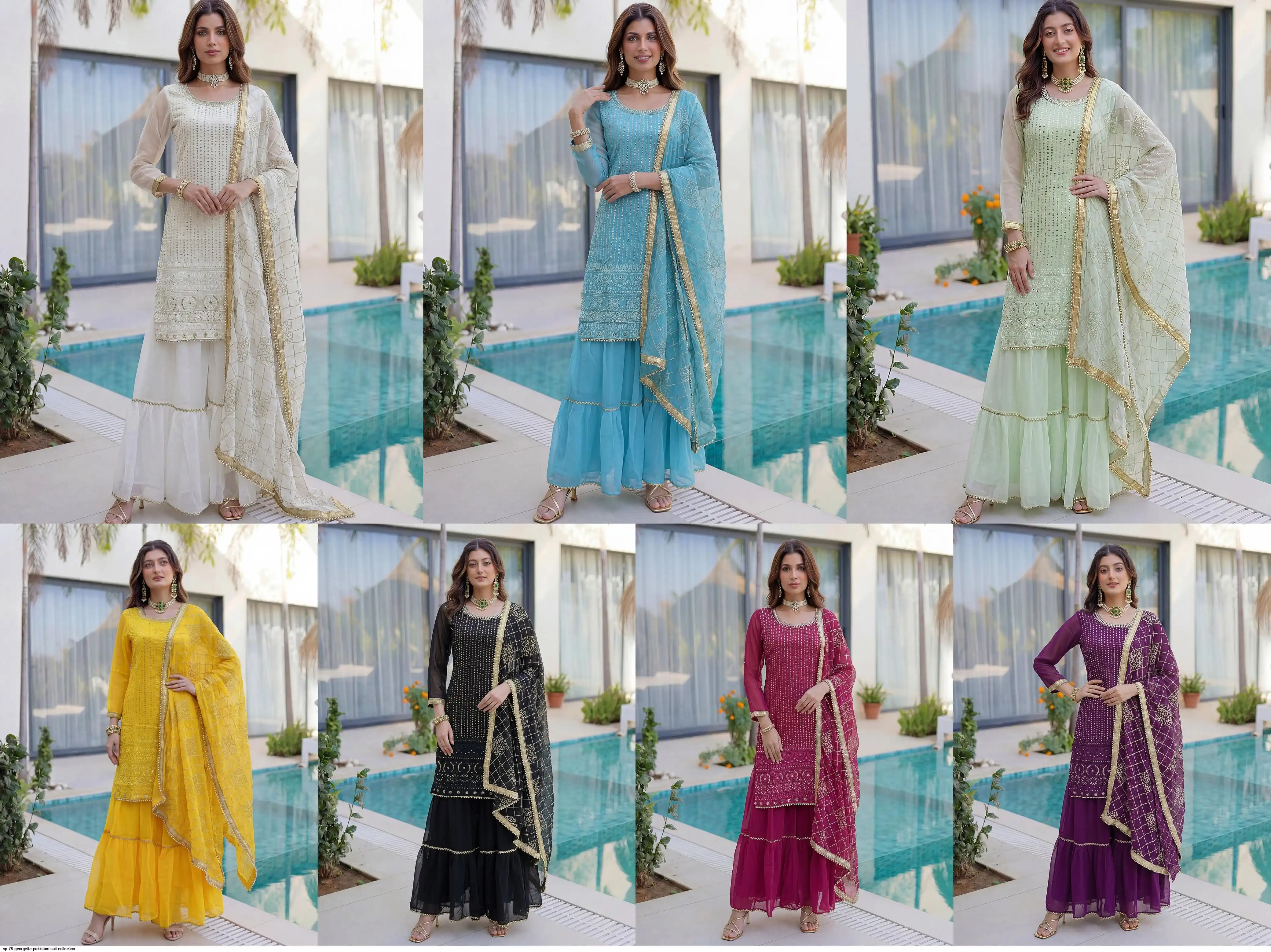 SP 78 GEORGETTE PAKISTANI SUIT COLLECTION