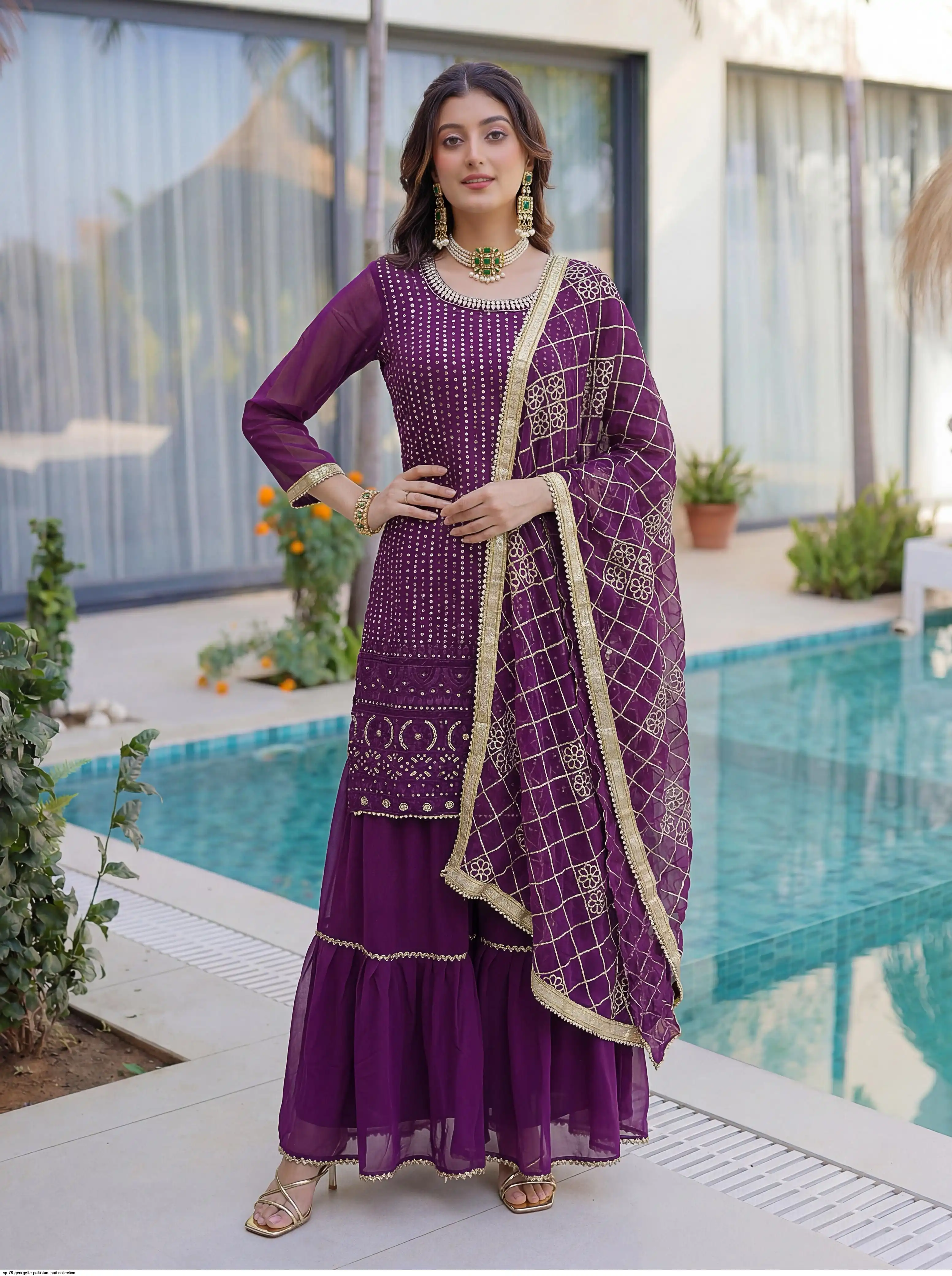 SP 78 GEORGETTE PAKISTANI SUIT COLLECTION C