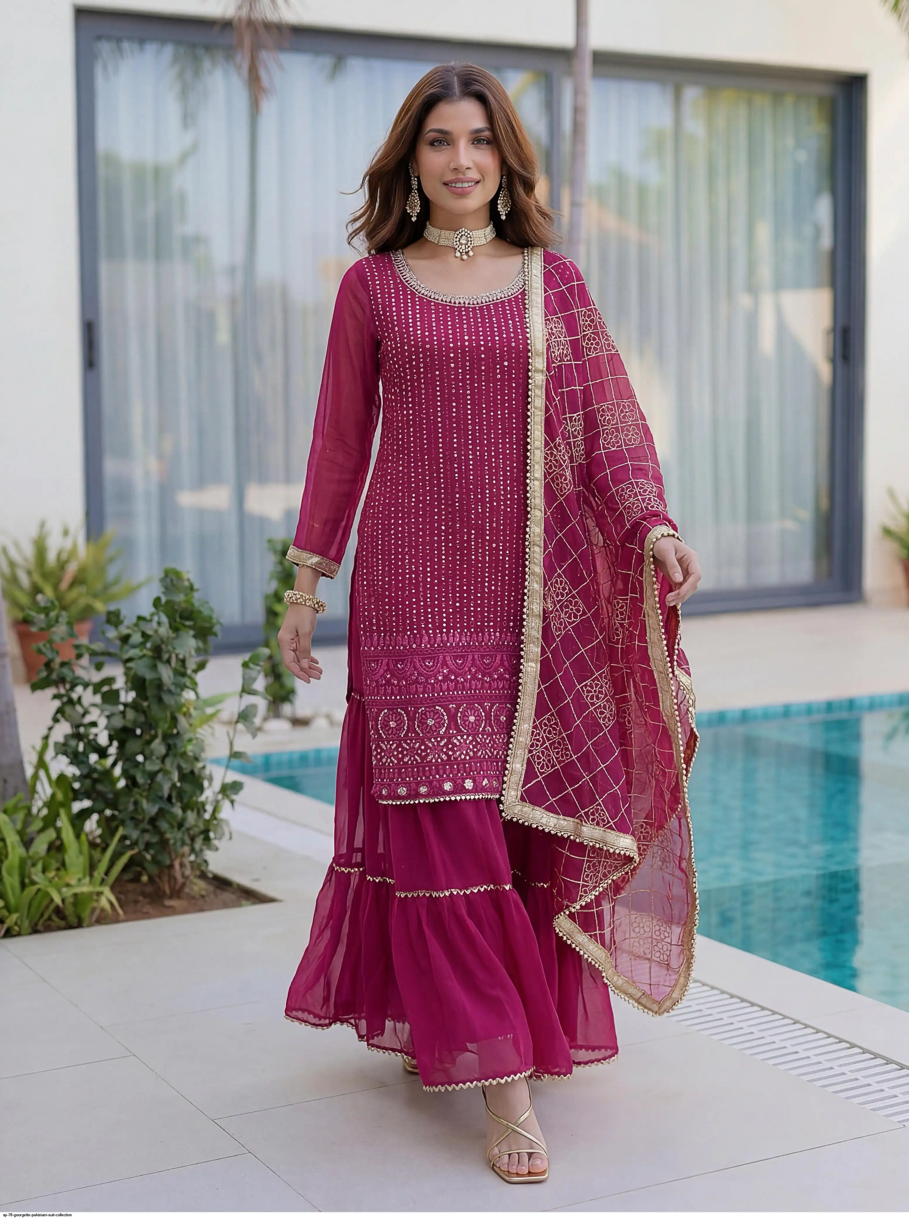 SP 78 GEORGETTE PAKISTANI SUIT COLLECTION D