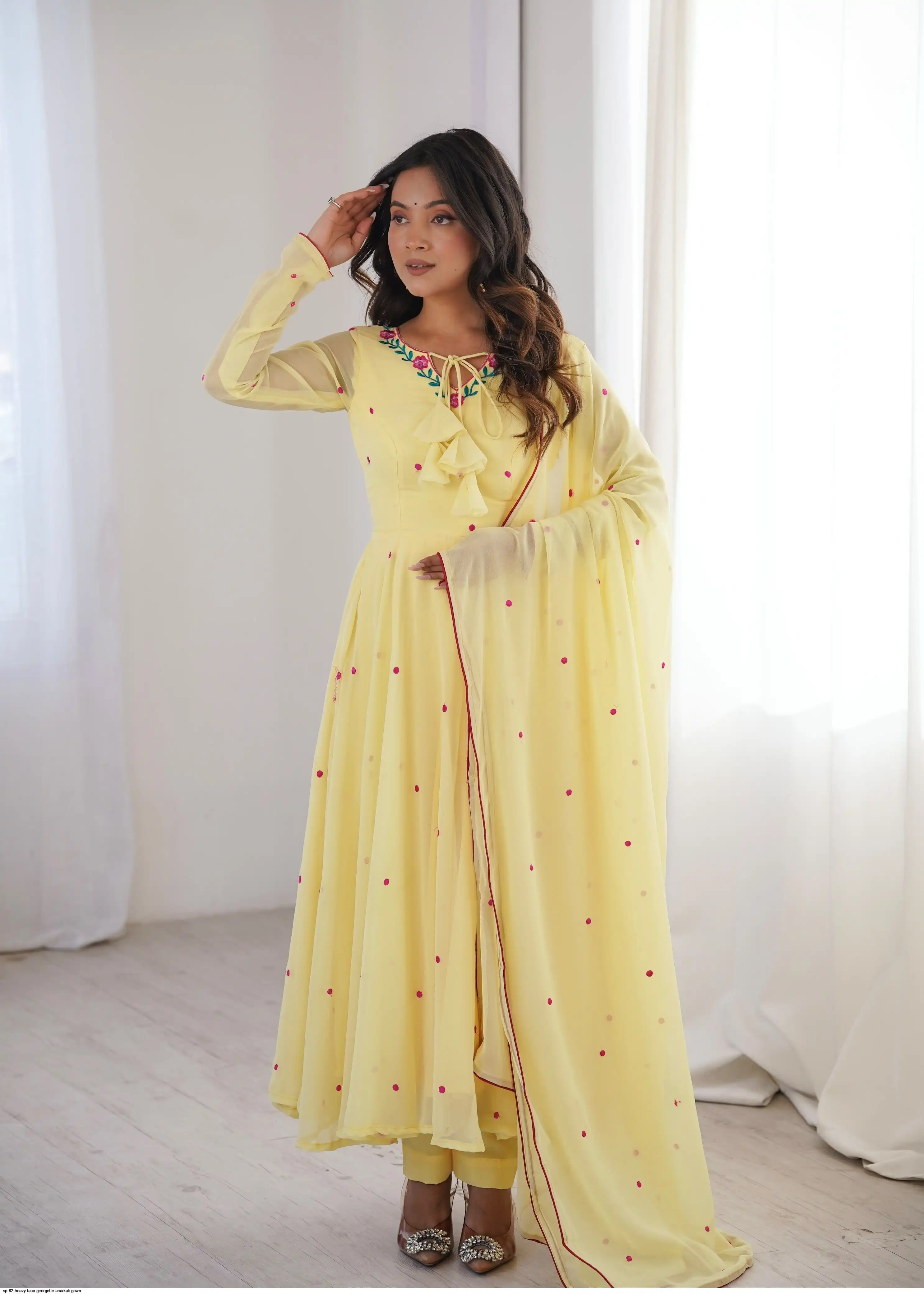SP 82 HEAVY FAUX GEORGETTE ANARKALI GOWN B
