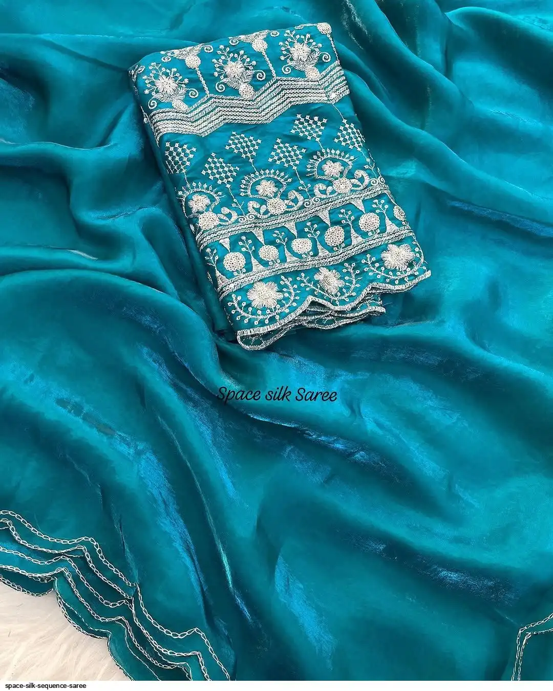 SPACE SILK SEQUENCE SAREE G