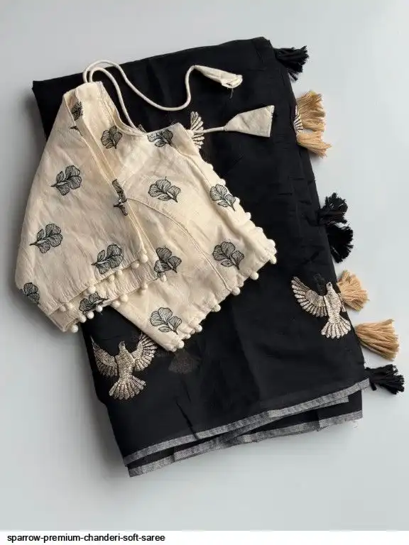 SPARROW PREMIUM CHANDERI SOFT SAREE 5