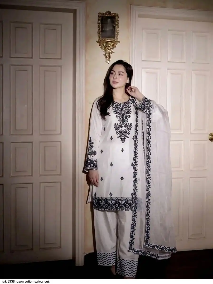 SRK 5336 RAYON COTTON SALWAR SUIT 1