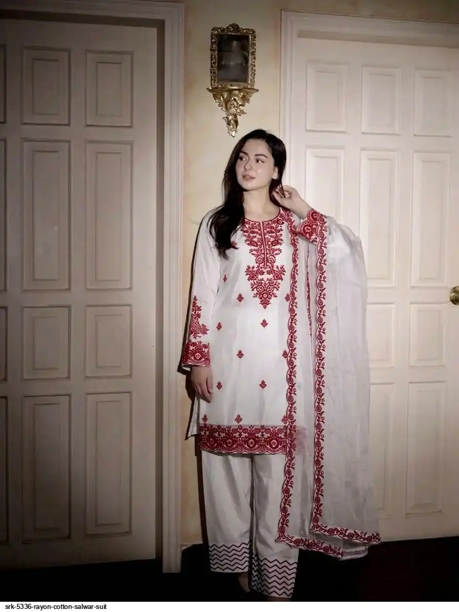 SRK 5336 RAYON COTTON SALWAR SUIT 2