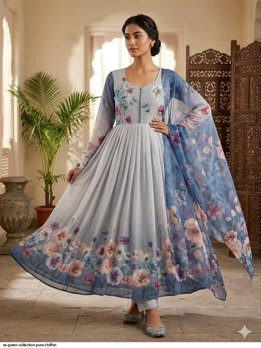 SS GOWN COLLECTION PURE CHIFFON B