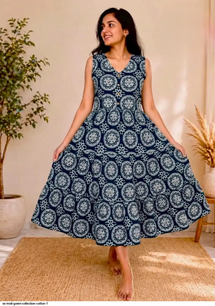 SS MIDI GOWN COLLECTION COTTON 1 A