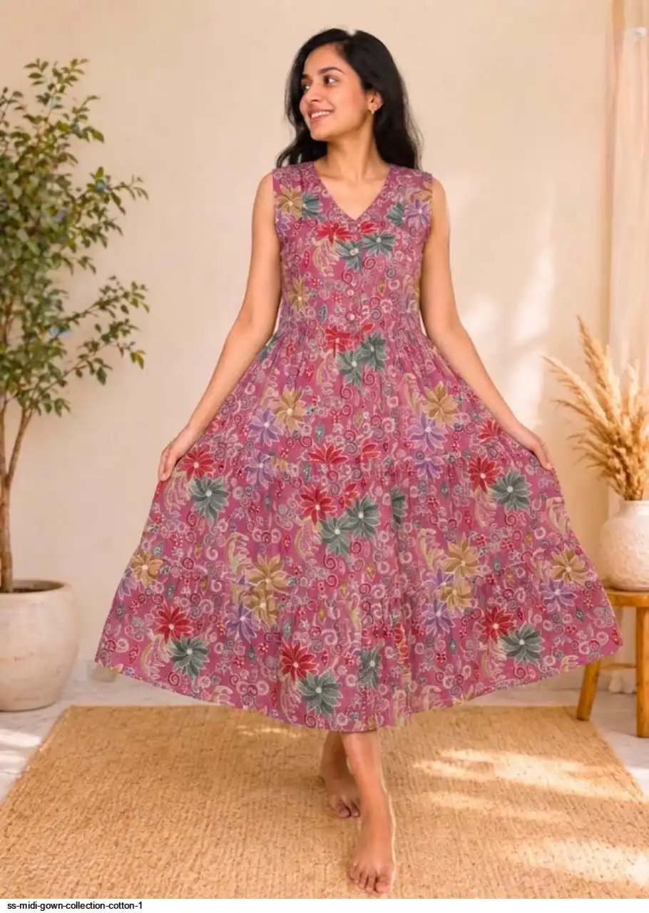 SS MIDI GOWN COLLECTION COTTON 1 D