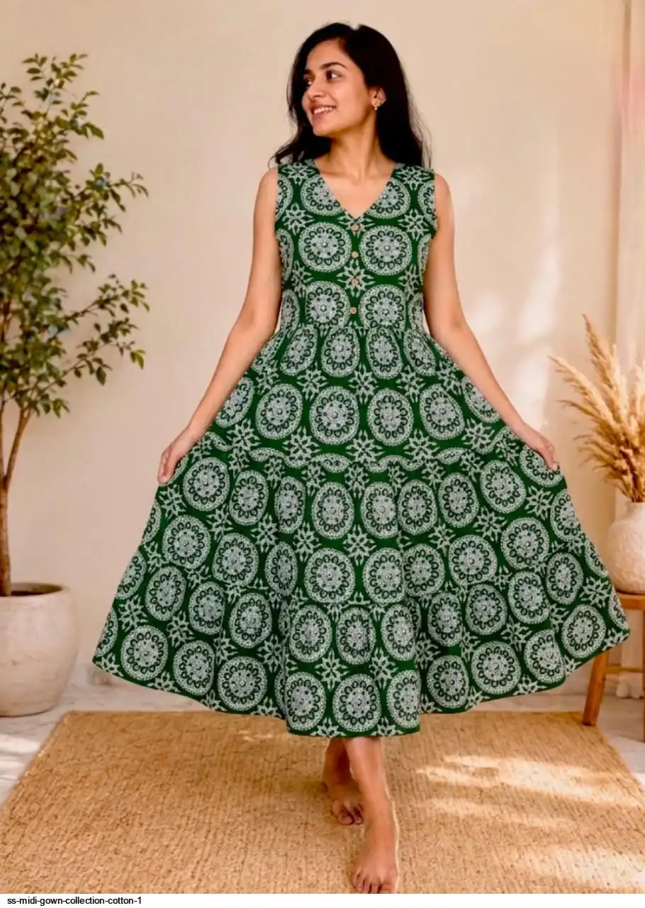 SS MIDI GOWN COLLECTION COTTON 1 E