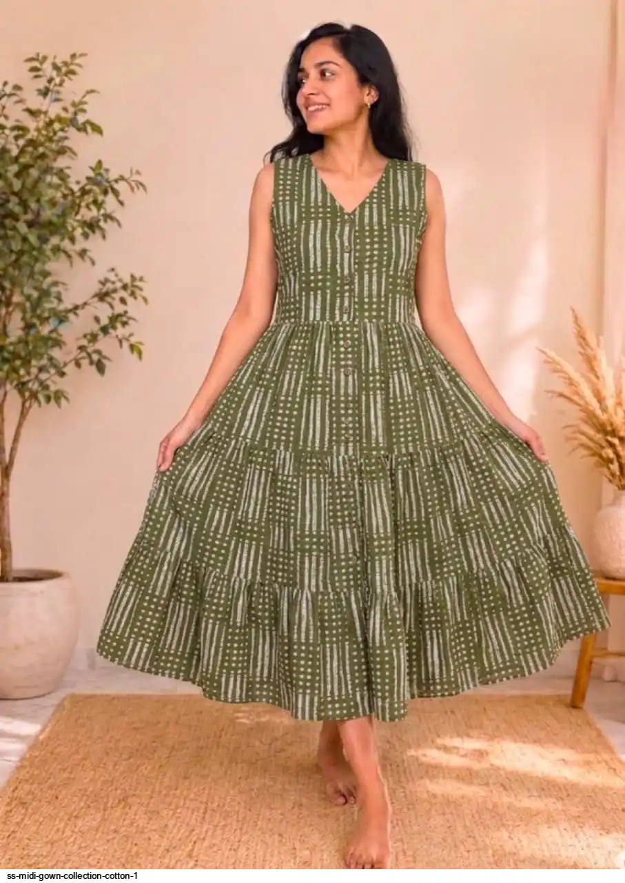 SS MIDI GOWN COLLECTION COTTON 1 G