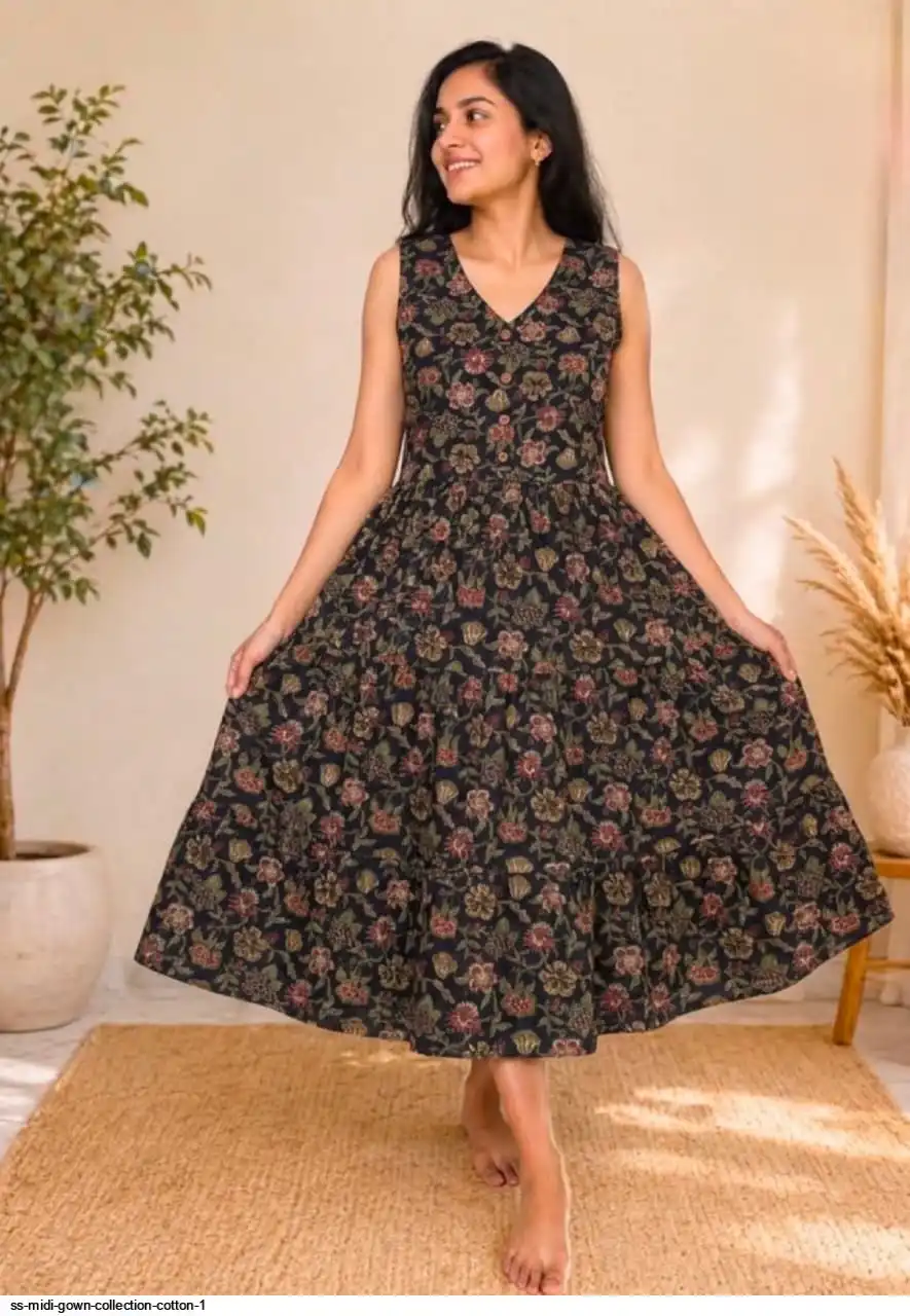 SS MIDI GOWN COLLECTION COTTON 1 H
