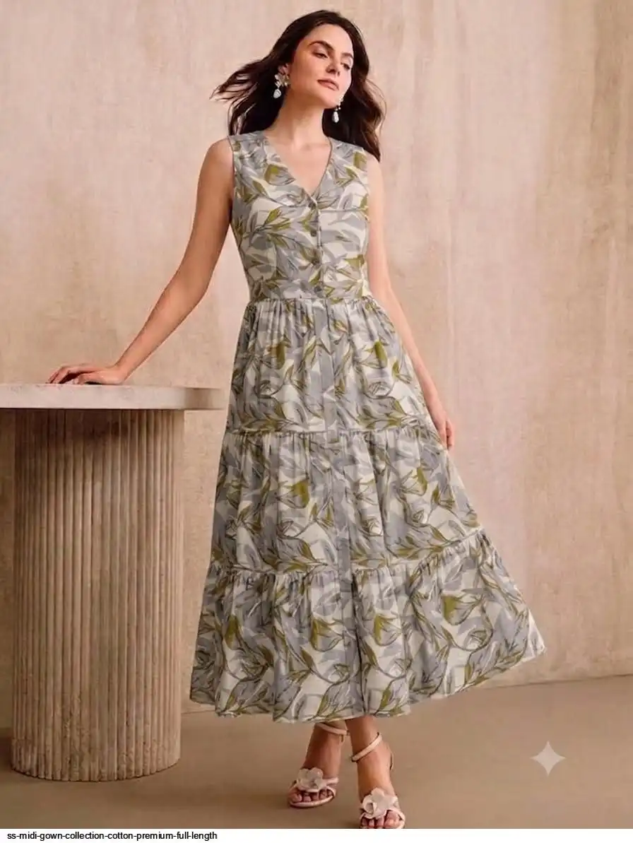 SS MIDI GOWN COLLECTION COTTON PREMIUM FULL LENGTH C